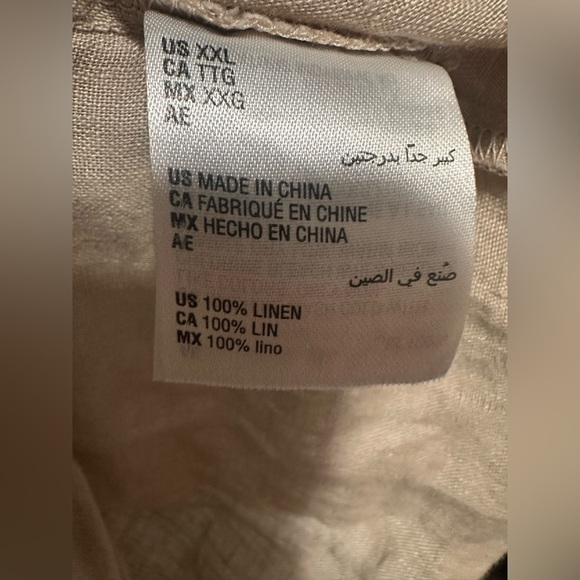 Inc International Concepts Women's 100% Linen Blouse Size XXL - Picture 7 of 7